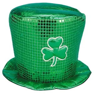 Cappello Fedora verde per il giorno di San patrizio per adulti accessori per feste di San patrizio decorazione cappello a cilindro