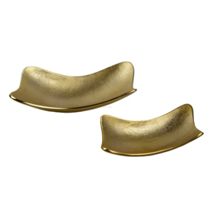 ชุดรูปแบบหรูหราการออกแบบชามผลไม้ในร่มชามให้บริการอาหารและการตกแต่งสีทองโบราณรูปร่างให้บริการจาน - Product Image 2