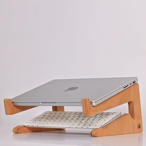Rehausseur d'ordinateur portable en bois décoratif, finition lisse faite à la main, prix d'usine bas - Product Image 2