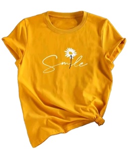 Camiseta informal de moda para mujer, camiseta gráfica con estampado de acuarela de amor, camiseta de verano con estampado dulce - Product Image 3