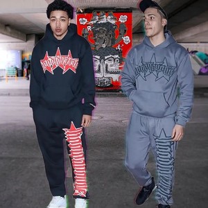 ชุดวอร์ม เสื้อฮู้ดดี้และกางเกงจ็อกเกอร์ ชุดกีฬาสวมใส่สบายสำหรับผู้ชายและผู้หญิง ชุดวอร์มพรีเมียมแบบยูนิเซ็กซ์ ชุดลำลองสองชิ้น - Product Image 6