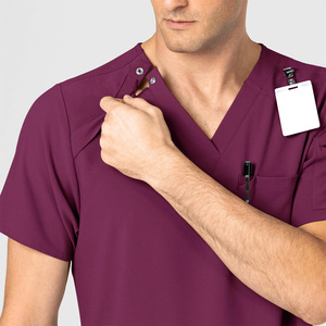 Top personalizado para hombre con impresión de logotipo, bordado y opciones de etiquetas, uniforme médico cómodo para clínicas y hospitales - Product Image 2