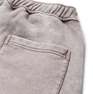 Short en coton lavé à l'acide pour hommes à ourlet brut taille haute hommes personnalisé acide de lavage délavé au soleil était un short avec des strass - Product Image 4