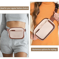 Riñonera de cuero de lujo personalizada al por mayor con grabado en relieve para mujer, para gimnasio, correr, uso en pecho y cintura, fabricante
