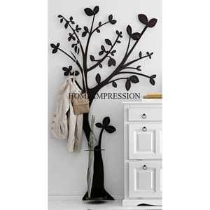 Vente chaude en aluminium coulé couleur argent finition fleurs et feuilles Designer crochets et cintres muraux approvisionnement en provenance d'Inde - Product Image 5