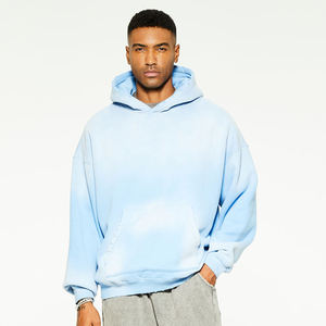 Sweat à capuche surdimensionné en coton épais de qualité supérieure pour homme, avec logo personnalisé, style vintage délavé, tie-dye - Product Image 1