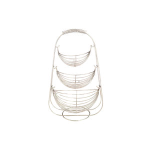 Panier à fruits en fil métallique en fer forgé, forme ovale, grande taille, pour le rangement des jouets et des vêtements des enfants, avec 3 niveaux - Product Image 1
