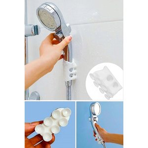 Support de pommeau de douche à ventouse en silicone - Accessoire de salle de bain - Product Image 2