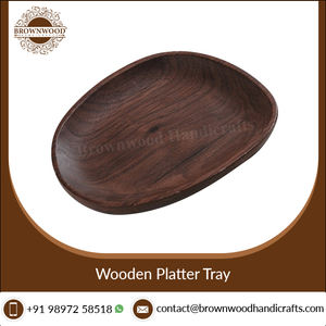 Plateau de meilleure qualité en bois de forme irrégulière fait à la main, plateau en bois écologique, fabricant d'assiettes alimentaires, fournisseur en gros - Product Image 5