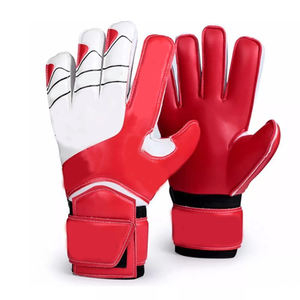 Gants de gardien de but en cuir du Pakistan personnalisés en couleur rouge et blanche Gants de gardien de but de sports de plein air à la mode pour hommes - Product Image 1
