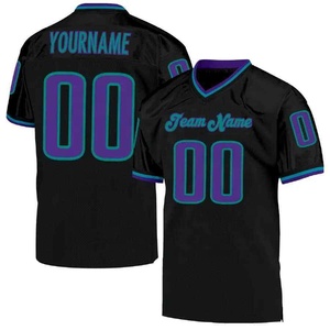 Camiseta Deportiva Retro de Fútbol Americano Personalizada al por Mayor, Camiseta Transpirable para Hombre, Tops Estampados para Adultos, Cuello en V Personalizado - Product Image 4