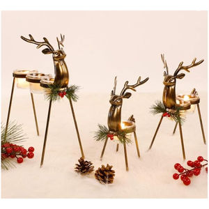 Bougeoirs chauffe-plat en renne en gros bougeoir décoratif pour la maison pour les décorations de table de noël au meilleur prix - Product Image 6