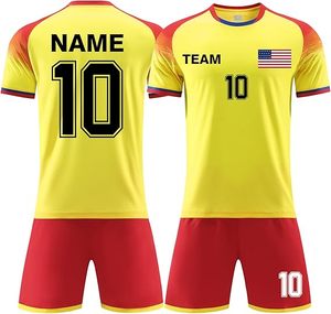 ชุดเสื้อเจอร์ซีย์สโมสรฟุตบอลแขนสั้นสำหรับผู้ชายชุดฝึกซ้อมทีมเยาวชนระบายอากาศได้ดีแห้งเร็วออกแบบได้ตามต้องการ - Product Image 1