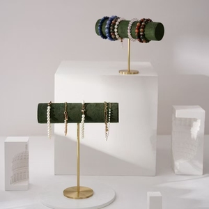 Thanh Lịch Có Thể Tháo Rời Kim Loại Cao Su Gỗ Trang Sức Hiển Thị Đứng Cổ Organizer Cho <span class=keywords><strong>Showcase</strong></span> Cho Đồng Hồ Bangle Vòng Đeo Tay Đồ Trang Sức Khác - Product Image 4