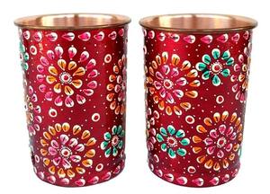 แก้วน้ำทองแดงแท้พิมพ์ลาย พรีเมียม เป็นมิตรกับสิ่งแวดล้อม ความจุขนาดใหญ่ ดีไซน์หรูหรา เหมาะสำหรับใช้ในบ้าน ห้องครัว รับประทานอาหาร หรือเป็นของขวัญ - Product Image 4