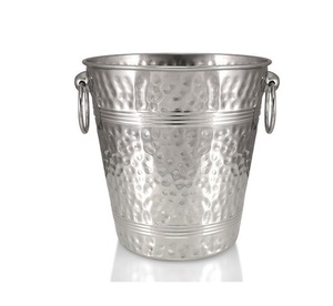 Venta caliente fiestas de boda Club bar mostrador pantalla elegante enfriador de vino precio cubo de hielo de Metal acabado dorado acero inoxidable - Product Image 6