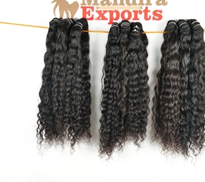 Vente en gros de cheveux humains vierges indiens 100% naturels, boucles crépues, lots de fournisseur, cheveux humains non traités chimiquement - Product Image 1