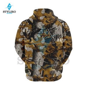 เสื้อฮู้ดดี้ผู้ชายสำหรับกิจกรรมกลางแจ้ง สีส้ม พิมพ์ลายดิจิตอลลายต้นไม้ สำหรับฤดูหนาว ระบายอากาศได้ดี รุ่นใหม่ - Product Image 6