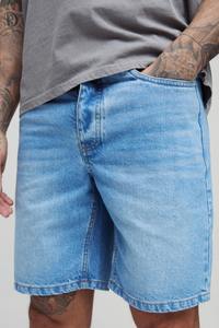 OEM/ODM 100% Cotton Lightweight <b>Short</b> Length Light Stone Faded <b>Jeans</b> <b>Shorts</b> Custom Embriordery Logo Hip Hop <b>Shorts</b> <b>For</b> <b>Men</b> - Product Image 5