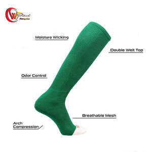 บริการ OEM ราคาโรงงาน ถุงเท้าฟุตบอลผู้ชายสำหรับฤดูหนาว ถักทอจากวัสดุที่เป็นมิตรกับสิ่งแวดล้อม ระบายอากาศได้ดี คุณภาพสูง พร้อมโลโก้ที่ข้อเท้า - Product Image 5