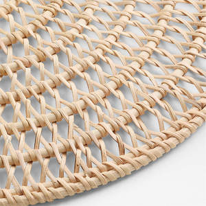 Handwoven Rattan Round Dining Placemat Eco-Friendly Natural Fiber <b>Table</b> <b>Mat</b> for Kitchen & Home Decor - Product Image 2