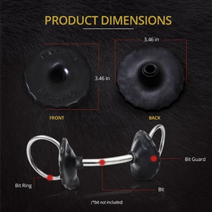 Custom Size Care Horse Curb Chain Rubber <b>Gel</b> Bit Guard - Product Image 2