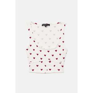 Camiseta Interior Casual y Elegante con Detalle de Corsé y Diseño con Logotipo Estampado en la Parte Delantera con Tirantes Gruesos - Product Image 6