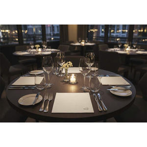 Serviettes blanches 48x48cm en coton naturel 300 pièces B2B - Product Image 4