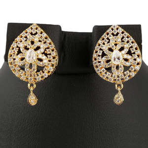American Diamond <b>Locket</b> Set - Silver & Golden - Product Image 2