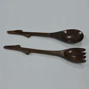 Dernier modèle de service à salade en acier inoxydable Outils à salade polis miroir Mélangeur à salade Spinner Couverts Cuillère Fourchette Ensemble - Product Image 5