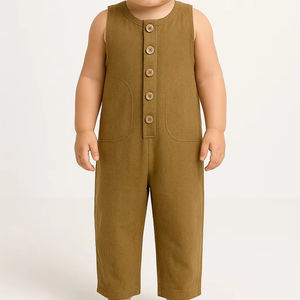 Wholesale Price Kids Girls Summer One Piece Romper Full Length Style Sleeveless Girls <b>jumpsuits</b> in Best Price - Product Image 2