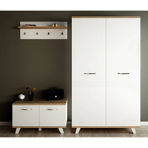 Modern Turkish Wooden Bedroom <b>Wardrobe</b> with Adjustable Features and Customizable Color for Bedroom and Living Room - Product Image 1