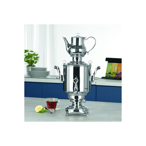 Romanov 5 Liter Stainless Steel Electric Samovar Professional 1800W <b>Tea</b> <b>Maker</b> with Adjustable Thermostat and Party Occasion Lid - Product Image 1