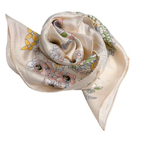 Foulards en soie pour femmes Foulards en soie imprimés pour femmes Foulards carrés en soie de satin de luxe Marques célèbres Hijabs