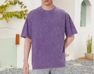 เสื้อยืดทรงกล่องโอเวอร์ไซส์แบบโอเวอร์ไซซ์เสื้อเชิ๊ตทรงหลวมเปิดไหล่วินเทจระบายอากาศได้ดี - Product Image 2