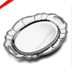 Bandeja de servicio con acabado plateado de alta calidad para hoteles - Product Image 3