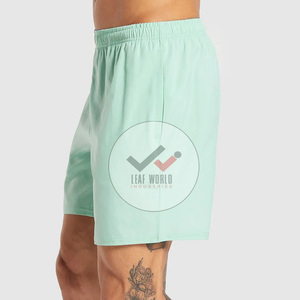 2025 hombres High Street Heavyweight Athletic silicona Logo deportes entrenamiento correr pantalones cortos logotipo personalizado poliéster Spandex tela - Product Image 3