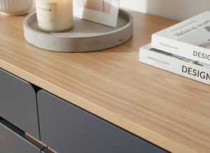 Modern Stylish 2-Door Oak Dark Grey <b>Shoes</b> Cabinet 4-Tier Shelves for 12 Pairs <b>Shoes</b> Knock-Down/DIY Villa Home Furniture Made - Product Image 3