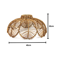 Eleganter hand gewebter Rattan-Lampen schirm Umwelt freundliches, stilvolles Beleuchtungs dekor für Schlafzimmer, Wohnräume und warmes Ambiente