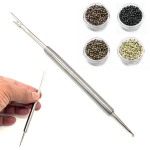 Hair Extension Pliers 5.5 Inch Stainless Steel <b>Crochet</b> <b>Hook</b> Micro Ring Loop Hair Extensions Installation Tool - Product Image 4