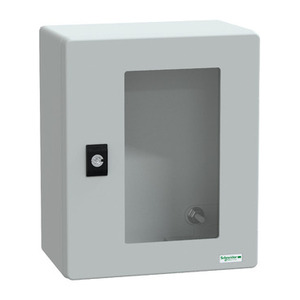 Armadio in Poliestere da Parete Schneider Electric NSYPLM3025TG Thalassa PLM con Porta Vetrata 308x255x160mm IP66 IK08 RAL 7035 - Product Image 1