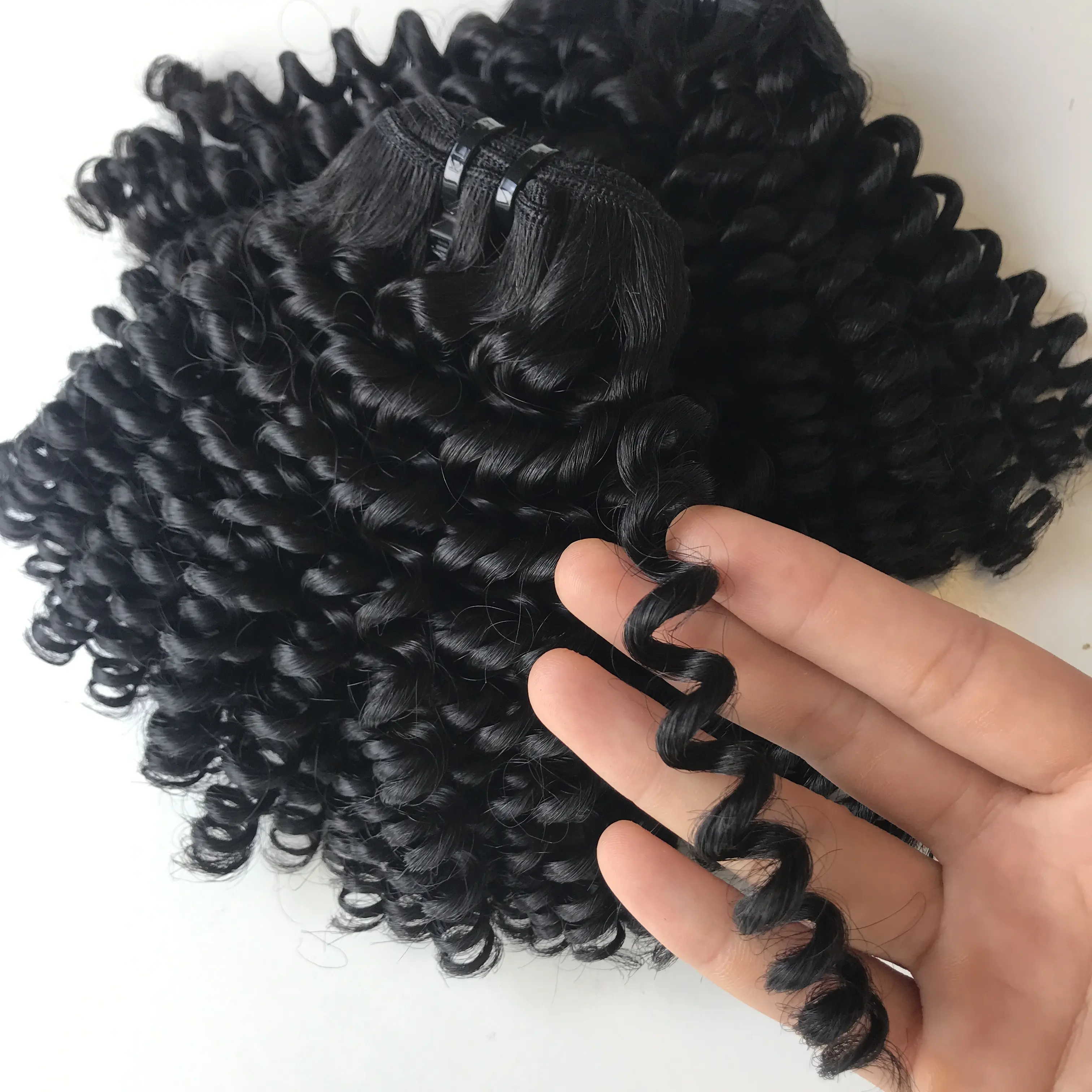 Hot Sale Deep Curly Hair Bundles Kinky Curly Deep Curly Jerry Curly Vietnamita Virgem Cabelo Humano Preço de atacado Genius Trama