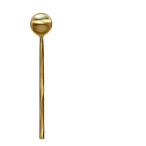 Juego de cucharas de té antiguas de latón, utensilios de cocina para el hogar, uso de catering, cubiertos sólidos, cuchara, juego de cubiertos decorativos 2024 - Product Image 2