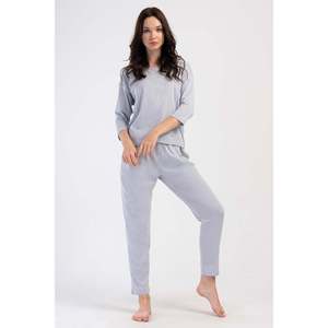 KADIN P.SUPREM O YAKA DUSUK OMUZLU 3/4KOL PILELI CEPLI ชุดนอน PIJAMA TAKIM - TAS - TAS - Product Image 1