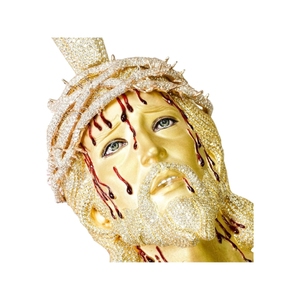 Pendentif en forme de cœur plaqué or 7,07 CT Moissanite Diamant rond avec sertissage à griffes en argent S925 Bijoux religieux pour hommes - Product Image 5