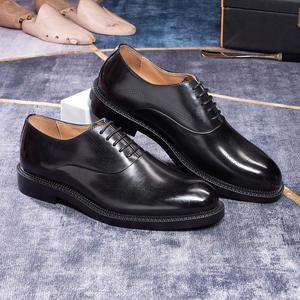 Chaussures Oxford en cuir véritable pour hommes, chaussures habillées classiques pour le bureau et les mariages, design confortable à lacets - Product Image 3