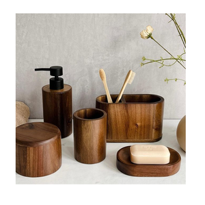 Juego de baño de madera para uso doméstico en hoteles, tamaño personalizado, el mejor embalaje, cocina casera, juego de baño de madera, buen precio - Product Image 6