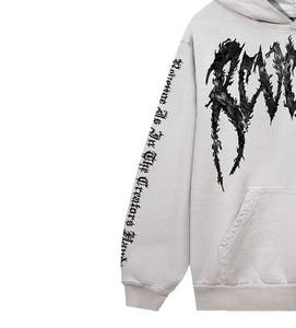 OEM ODM personalizado hombres Rhinestone sudaderas con capucha DTG DTF sublimación sudadera Streetwear pulóver ropa Casual - Product Image 2