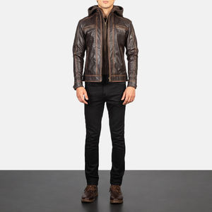 Veste en cuir véritable de luxe 2025 pour hommes, veste bomber en cuir véritable de haute qualité, veste d'aviateur vintage marron, vente en gros - Product Image 5