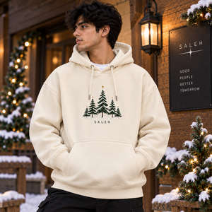Christmas Hoodie Men's Vintage Graphic Fleece Oversized Holiday Sweatshirt Winter Streetwear Wholesale - Product Image 1